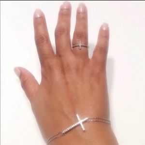 Beautiful Sterling Silver Set Ring And Bracelet